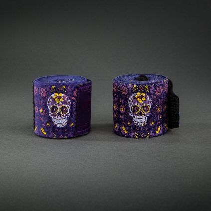 Boxerské bandáže Venum Santa Muerte - Dark Purple (Velikost 2,5 m)