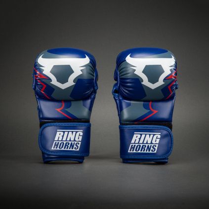 MMA tréninkové rukavice Ringhorns Charger - Navy Blue/Red (Velikost S/M)